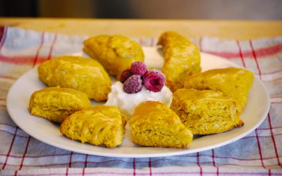 Pumpkin Scones with Mascarpone Pumpkin Icing