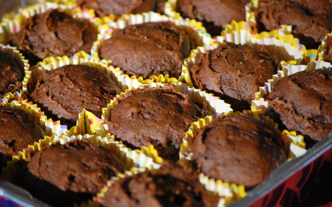 Chocolate Pumpkin Chip Muffins