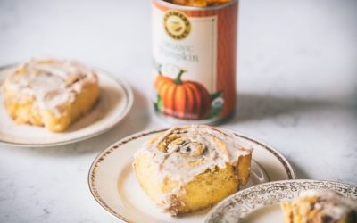 Pumpkin Cinnamon Rolls with Browned Butter Frosting