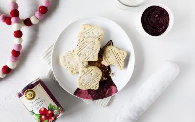 Cranberry Lemon Linzer Cookies