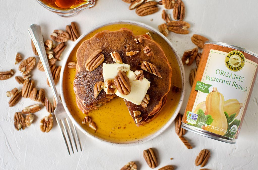 Butternut Squash and Pecan Pancakes Farmer's Market Foods Organic Butternut Squash Puree