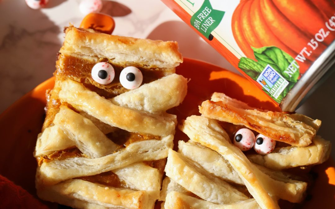 pumpkin mummy hand pies