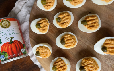Smokey Pumpkin Deviled Eggs