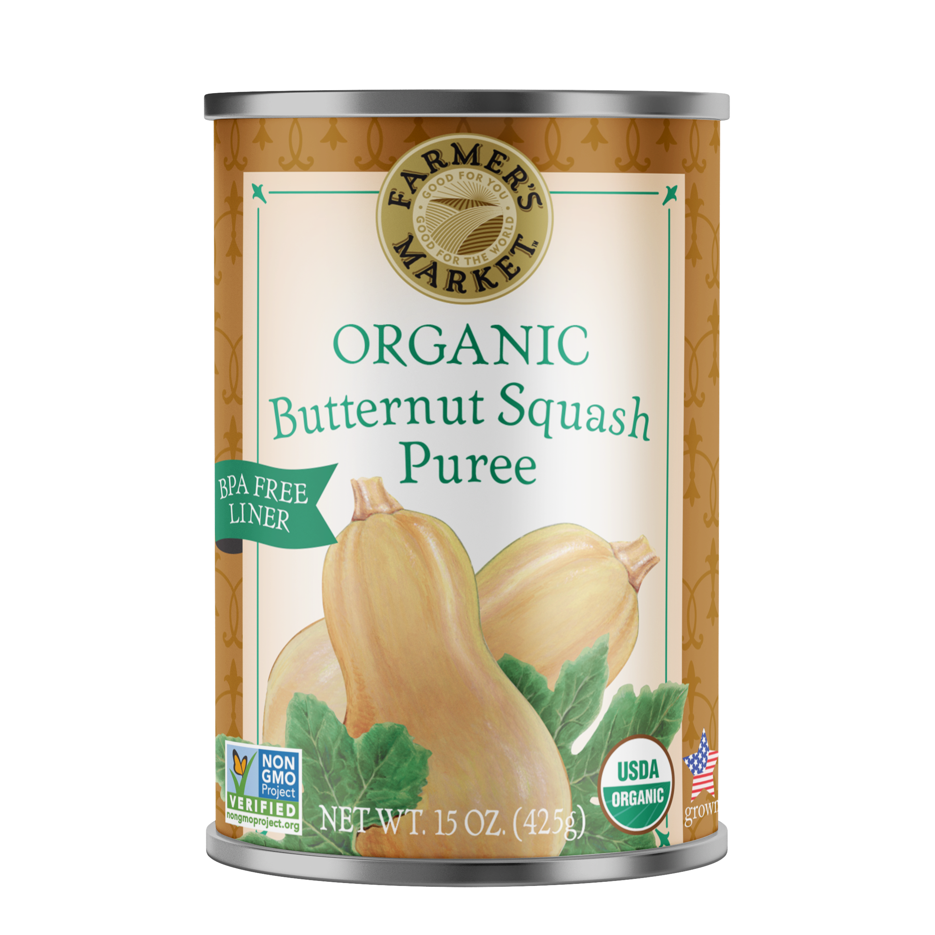 can of organic butternut squash puree