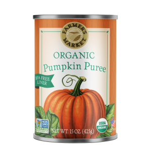 can of organic pumpkin puree