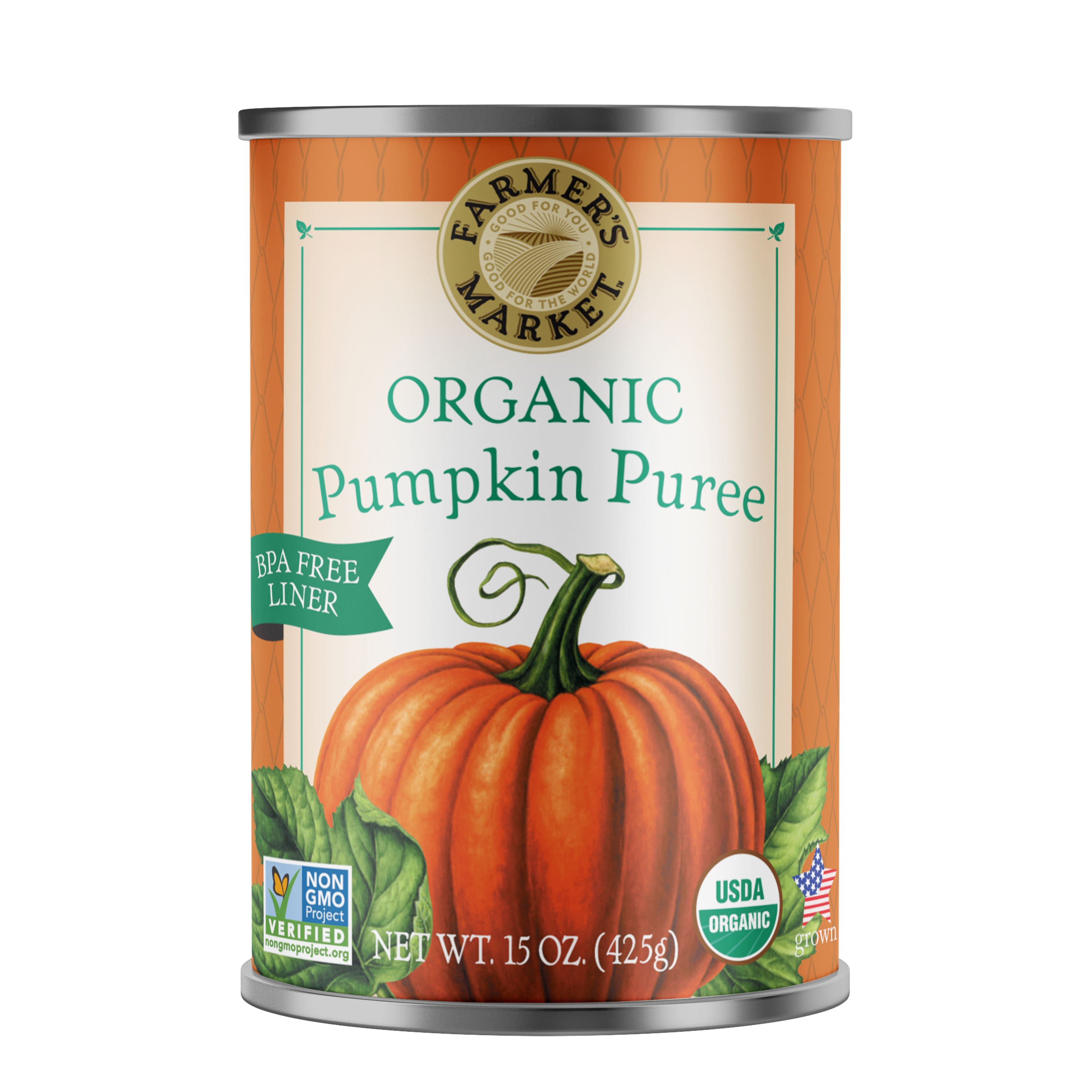 can of organic pumpkin puree