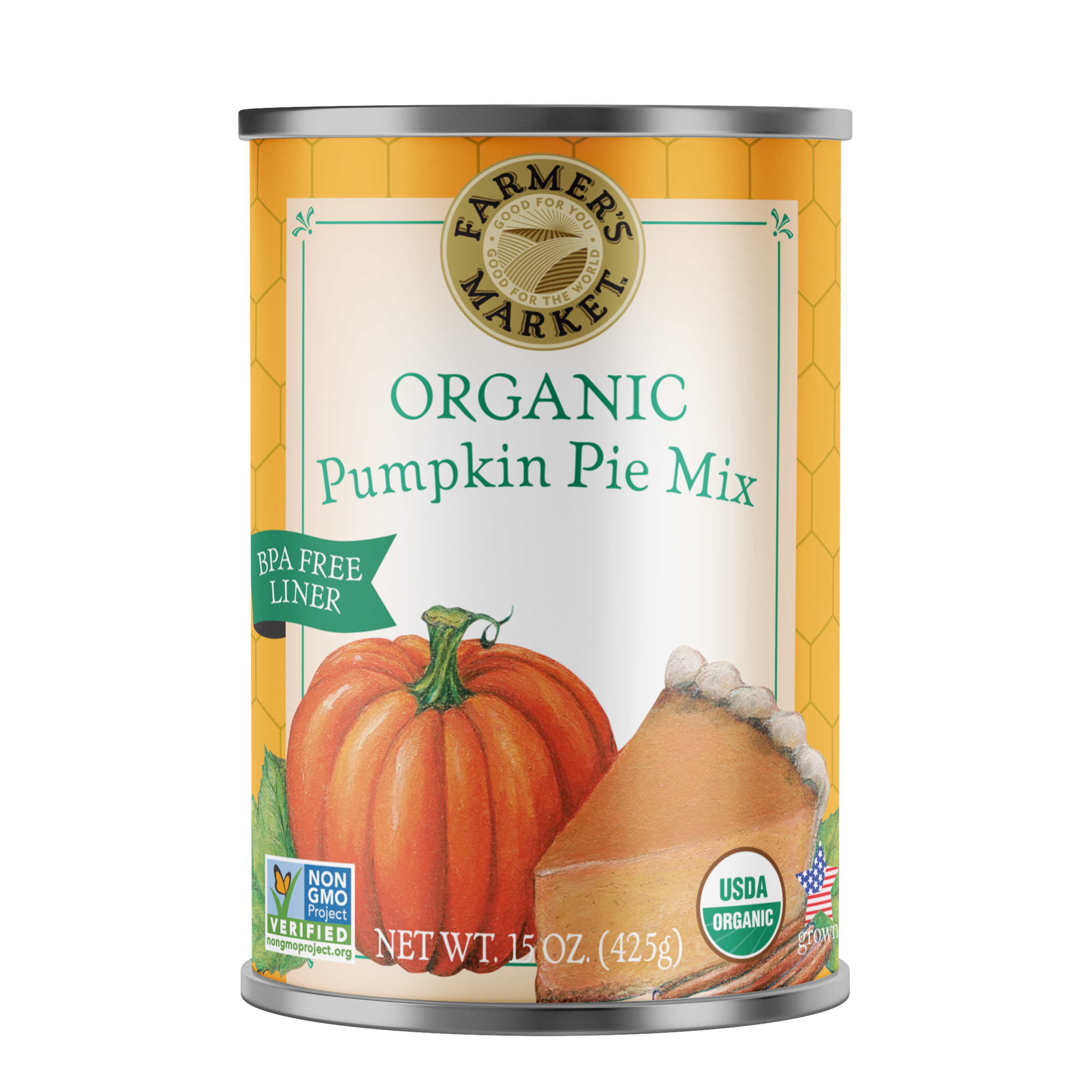 can of organic pumpkin pie mix