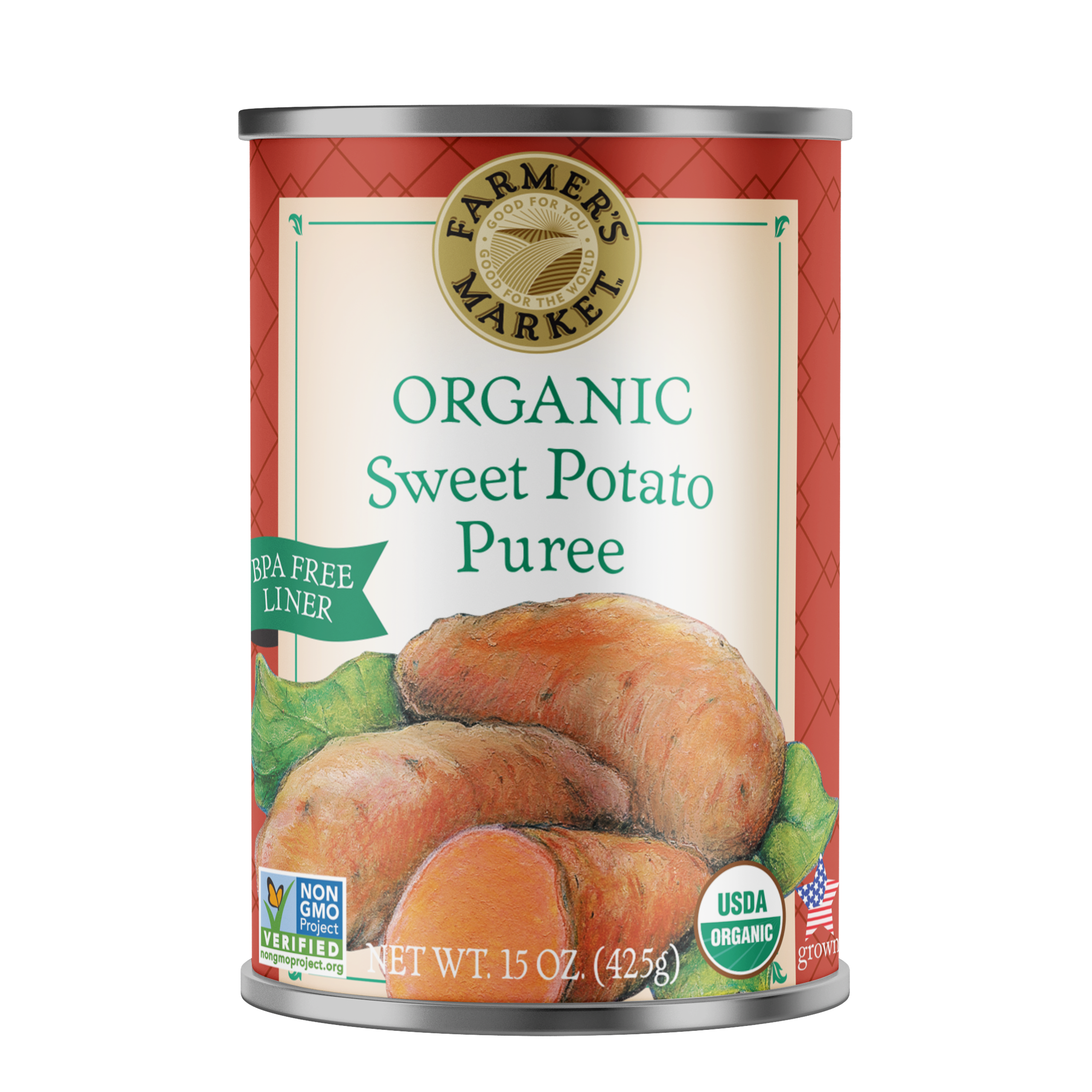 can of organic sweet potato puree