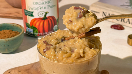 close up of pumpkin spice arroz con leche