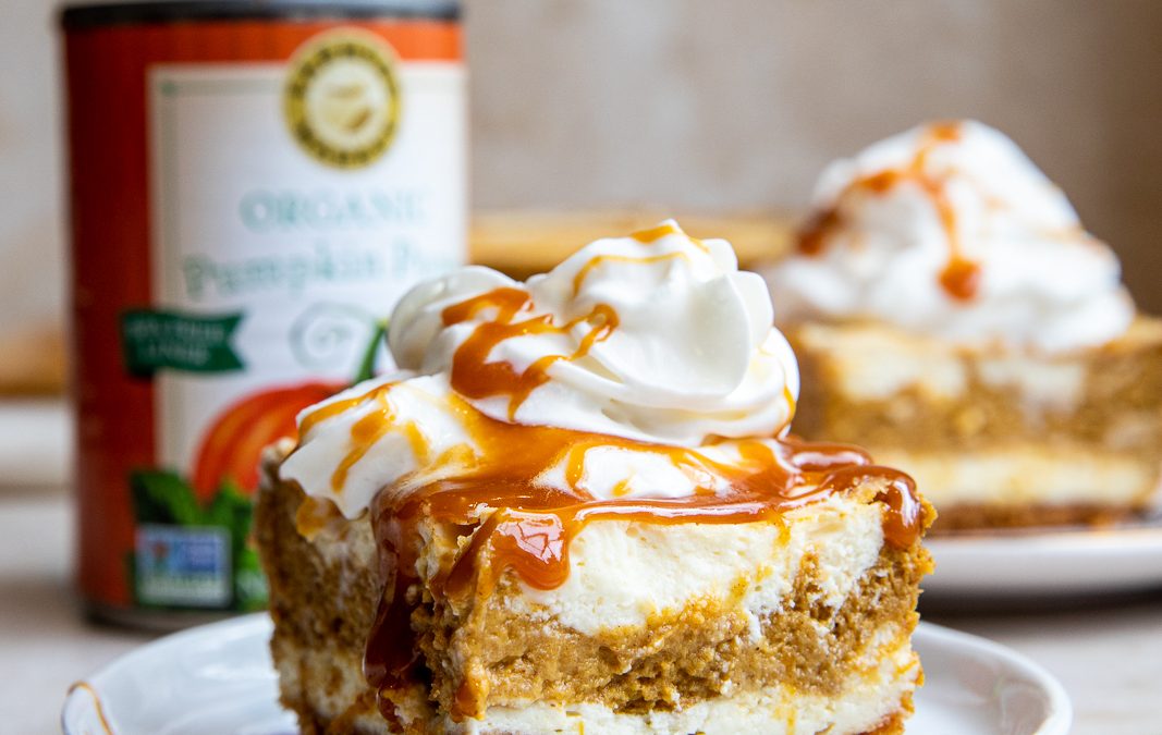Pumpkin Swirl Cheesecake Bars